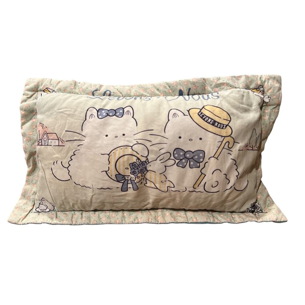 Retro Levons-Nous French Country Cats Throw Pillow Home Decor Kid Baby Room